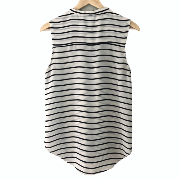 ELODIE Black & White Striped Blouse - Picture 5 of 10